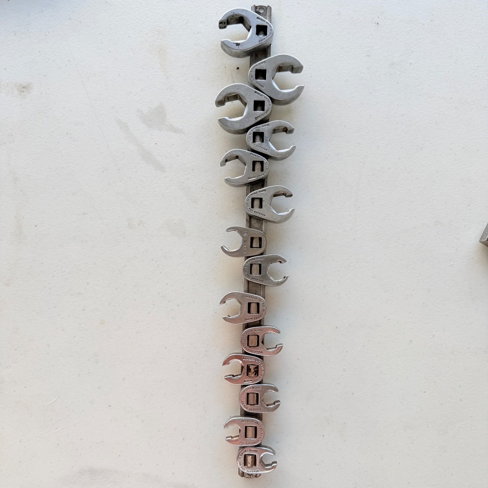 Snap-on 13pc Metric Flare Nut Crowfoot Wrench Set 9mm-22mm 3/8 Drive USA FRHM